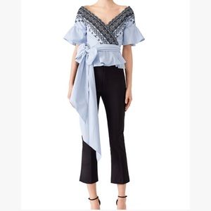 AMUR Blue Brigette Top
